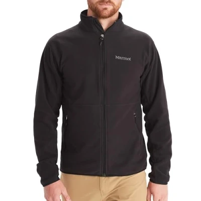 Abbildung von Marmot Herren Rocklin Jacket, Warme Fleecejacke, Outdoor Jacke mit durchgehendem Reißverschluss, atmungsaktiver und windbeständiger Sweater, Black, XXL