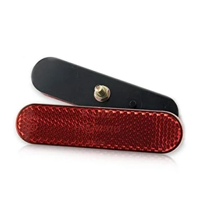 Abbildung von Reflektor Motorrad hinten rot 96x24mm M5 Rückstrahler Katzenauge Roller Quad E geprüft