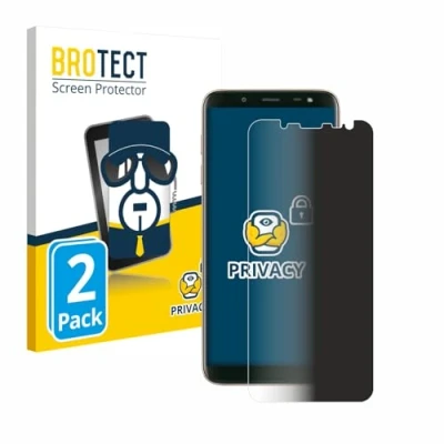 Abbildung von BROTECT (2 Stück Anti Spy Blickschutzfolie für Samsung Galaxy J6 2018 Privacy Screen Protector [Displayschutz Folie, Sichtschutz, Blaulichtfilter]
