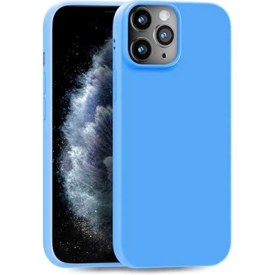 Abbildung von MyGadget Hülle kompatibel mit iPhone 11 Pro Max robuste Schutzhülle TPU Case Slim Silikonhülle Back Cover Kratzfest Handyhülle matt Hellblau