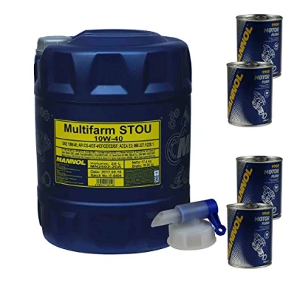Abbildung von 20L Motoröl MANNOL Multifarm STOU 10W 40 Landmaschinenöl 4xMotor Flush