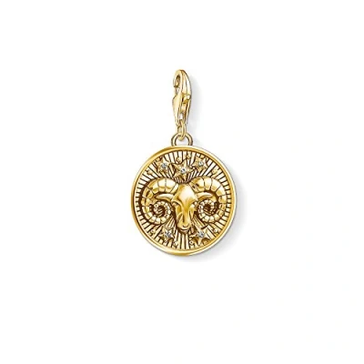Abbildung von Thomas Sabo Damen Charm Anhänger Sternzeichen Widder Club 925 Sterling Silber 1652 414 39