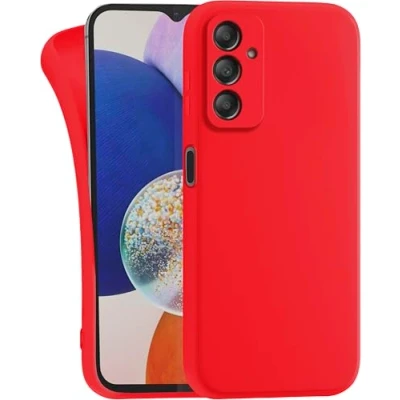 Abbildung von MyGadget Hülle für Samsung Galaxy A14 5G robuste Silikon Schutzhülle TPU Case Slim Silikonhülle Back Cover Kratzfest Handyhülle Matt Rot