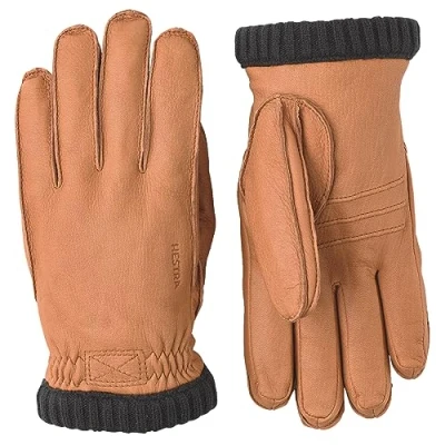 Abbildung von Hestra Deerskin PrimaLoft® Rib Herren Lederhandschuhe (Hellbraun 8 D) Fingerhandschuhe