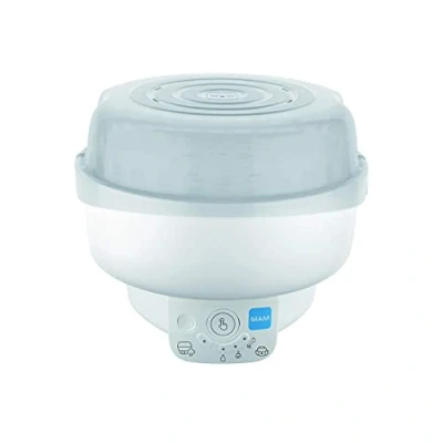 Abbildung von MAM elektrischer Sterilisator und Express Flaschenwärmer, oder mikrowellengeeignet, enthält 1 Flasche Easy Start Anti Colic 160 ml Nanò Schnuller 0 2 Monate