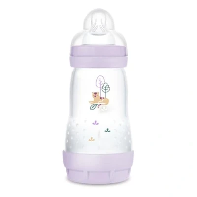 Abbildung von MAM Easy Start Anti Colic Flasche 2+ Monate, mittlerer Durchfluss (260 ml), Flieder zur Reduzierung von Koliken und Beschwerden des Babys Babyflasche zum Stillen geeignet