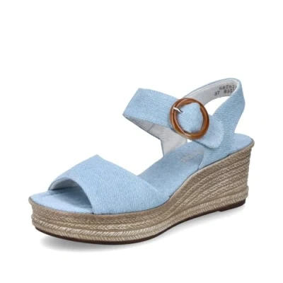 Abbildung von Rieker Keilsandalette, Sommerschuh, Plateausandale, Urlaubschuh mit Klettverschluss