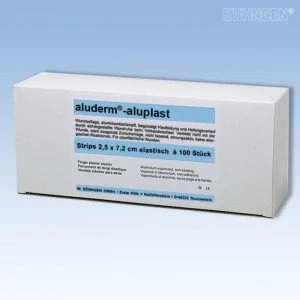 Abbildung von Söhngen Wundpflaster aluderm aluplast elastisch Strips 2,5x7,2cm VE=10