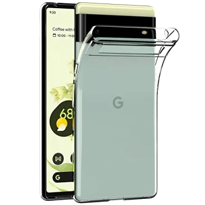 Abbildung von Verco Handyhülle für Google Pixel 6 Case, Handy Cover Hülle Transparent Dünn Klar Silikon, durchsichtig