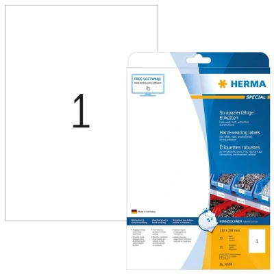 Abbildung von HERMA wetterfeste Folienetiketten 210,0 x 297,0 mm