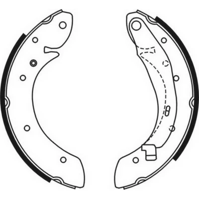 Abbildung von ABE C0R030ABE Bremsbacken Hinterachse 228,6 42 TRW RENAULT: Megane Scenic, I Grandtour, ESPACE 3, CITROËN: Berlingo / First
