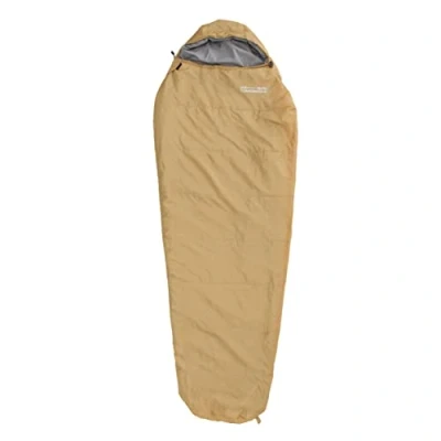 Abbildung von Where Tomorrow Schlafsack Small and Light Ultraleicht 700g, kleines Packmaß 26x14 cm, ideale Wärmeregulierung 220 x 80 50 cm für Outdoor, Camping, Zelten Curry