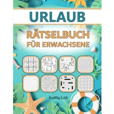 Abbildung von Rätselbuch Erwachsene Urlaub: Reisespiele für mit mehr als 450 Rätseln wie Sudoku, Wortsuchrätsel, Finde den Unterschied, Labyrinth, Logikrätsel und mehr.