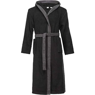 Abbildung von Ladeheid Bademantel, Herren, Größe: Small, Schwarz/darkgrey