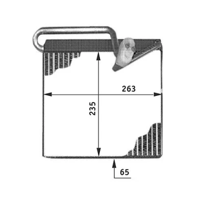 Abbildung von MAHLE ORIGINAL AE 51 000P Verdampfer mit Dichtung, Zubehör Abdeckrahmen, Schraube, Spannelement