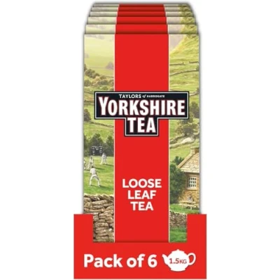 Abbildung von Taylor&#039;s of Harrogate Yorkshire Tea 6er Pack (6 x 250 g) Schwarzer Tee lose Hochwertige Schwarzteemischung