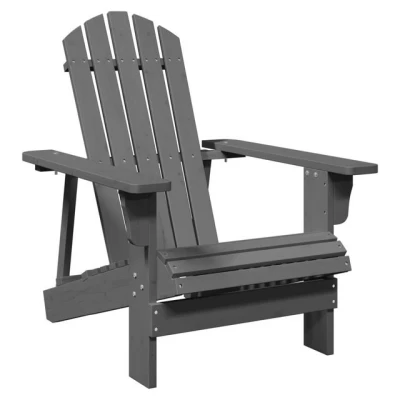 Abbildung von vidaXL Adirondack Stuhl Grau 69x85x90,5 cm Massivholz Tanne