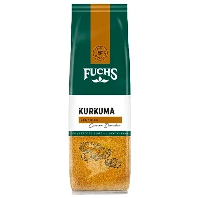 Abbildung von Fuchs Gewürze Kurkuma gemahlen im recyclebaren Nachfüllbeutel 70 g