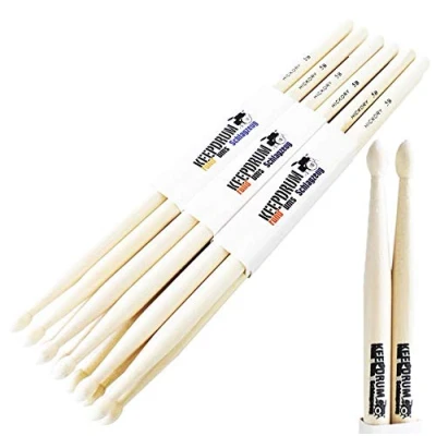 Abbildung von keepdrum 5B Hickory Schlagzeug Stöcke Drumsticks 6 Paar