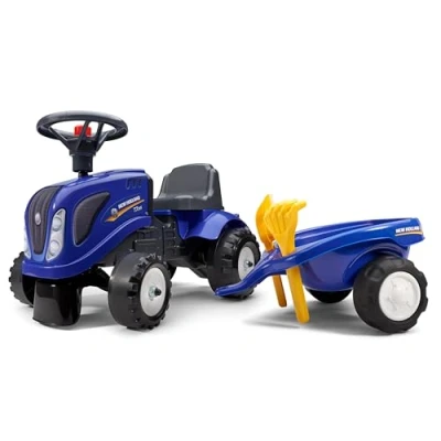 Abbildung von Falk New Holland Traktor mit Zubehör, Blau