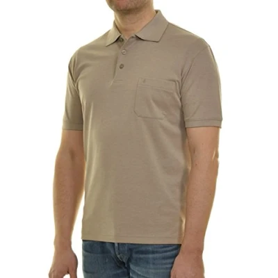 Abbildung von RAGMAN Herren Softknit Polo mit Brusttasche Kurzarm, 540391, BEIGE, XXL