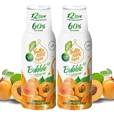 Abbildung von 2 x 500ml LIGHT Aprikose Fitness Sirup von FruttaMax Zuckerfrei mit Stevia