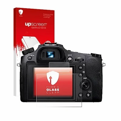 Abbildung von upscreen Schutzglas für Sony Cyber Shot DSC RX10 IV Schutzfolie, Glas Folie [Klar, 9H Panzerschutz, Anti Fingerprint]