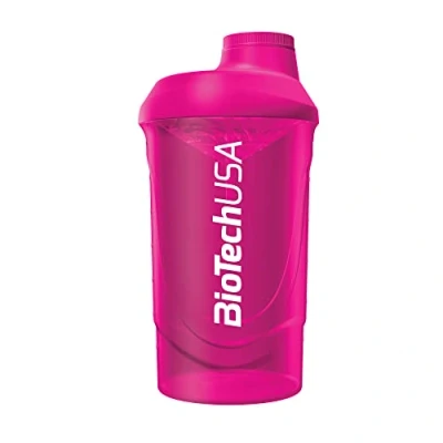 Abbildung von BioTechUSA Wave Shaker Shakerflasche 100% auslaufsicher Verbessertes Mischen Langlebig &amp; sicher Einfach zu benutzen reinigen, 600 ml, Magenta