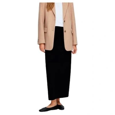 Abbildung von Selected Femme Slfshelly Ankle Skirt Maxirock, Damen, Größe: 36, Black
