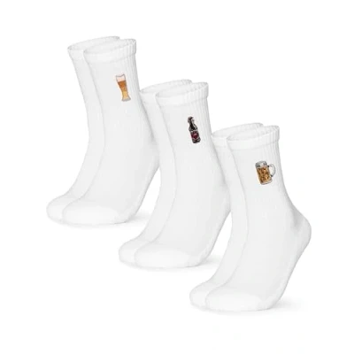 Abbildung von Occulto Motiv 3 PACK Socken, Damen, Größe: 39 42, Weiß hopfen