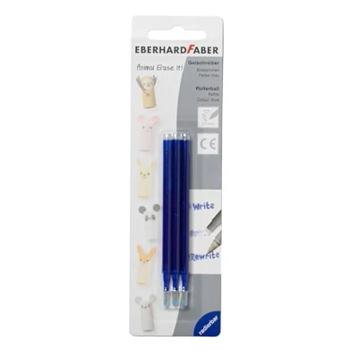 Abbildung von EBERHARD FABER Kugelschreiberminen AnimalEraseIt! 0.7 mm Blau