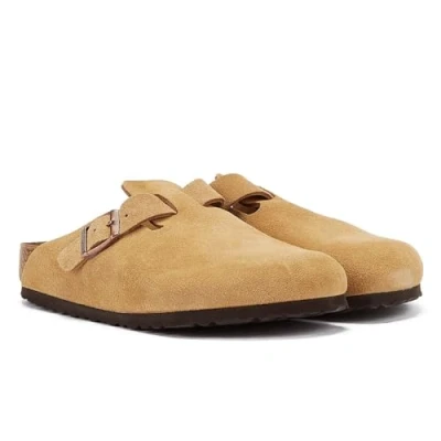 Abbildung von Birkenstock Boston LEVE N Regular Pantolette flach, Größe: 42, Latte cream Schuhe