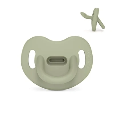 Abbildung von Suavinex, Schnuller aus Silikon, für Babys 0/6 Monate, mit anatomischem Sauger Sx Pro, super weich und flexibel, ideal zum Schlafen, Colour Essence, Grün
