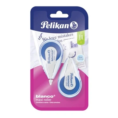 Abbildung von Pelikan Weiße Maxi Roller XXL, Korrekturband, Weiß, 4,2 mm x 10 m, 2 Stück, ohne Lösungsmittel, Büro, Schule, Schreibwaren