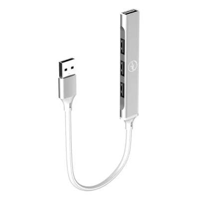 Abbildung von Mobility Lab ML314013 Slim USB Hub 4USB 2.0 Plug and Play, 4 Ports, schnelle Datenübertragung, schlankes Design, Aluminium Finish, MacOS und Windows Kompatibilität