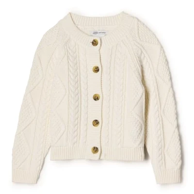 Abbildung von Amazon Essentials x Sofia Grainge Unisex Baby Fischer Strickjacke Pullover, Elfenbein, 24 Monate