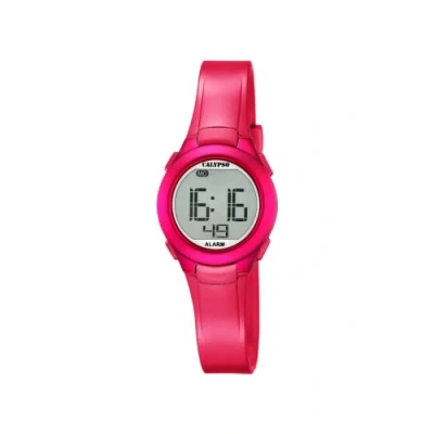 Abbildung von Calypso WATCHES Digitaluhr Damen Uhr K5677/4 Kunststoffband, (Digitaluhr), Armbanduhr rund, PURarmband pink, Sport