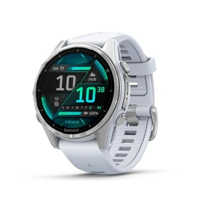 Abbildung von Garmin Fenix 8 Silber/Weiß 43 mm