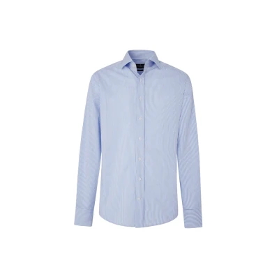 Abbildung von Hackett London Stretch Stripe Businesshemd, Herren, Größe: 44, White sky