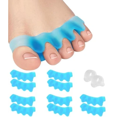 Abbildung von 6 Stück Zehenspreizer Silikon,Silikon Zehentrenner für korrekte Hallux valgus,Fußzehen Spreizer, Pediküre Valgus, Universalgröße Damen und Herren Blau