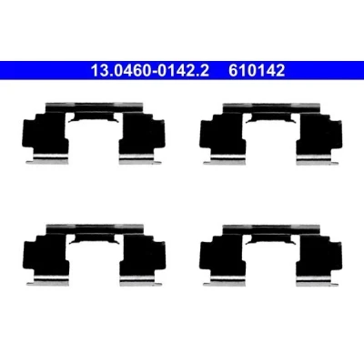 Abbildung von ATE 13.0460 0142.2 Zubehörsatz, Scheibenbremsbelag Scheibenbremse HONDA: CIVIC 8 Hatchback, 7 6 ROVER: 45 Limousine