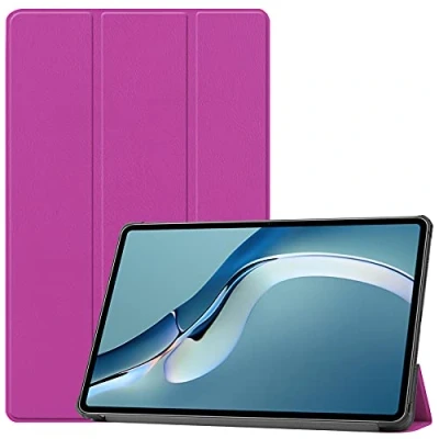 Abbildung von Lobwerk Tablet Hülle für Huawei MatePad Pro 2021 12.6 Slim Case Etui mit Standfunktion und Auto Sleep/Wake Funktion Lila