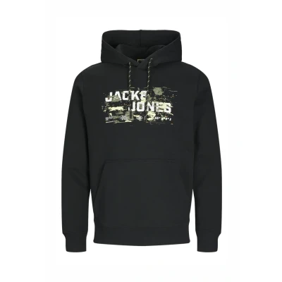 Abbildung von Jack &amp; Jones Cooutdoor LOGO Kapuzenpullover, Herren, Größe: Large, Black