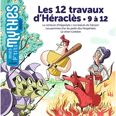 Abbildung von Les 12 travaux d&#039;Héraclès 9 à 12: 12, La ceinture d&#039;Hippolyte ; boeufs de Géryon pommes d&#039;or du jardin des Hespérides Le chien Cerbère