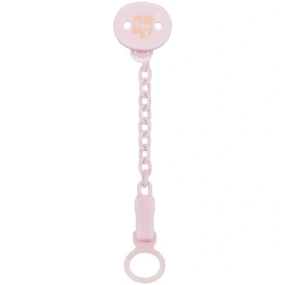 Abbildung von All You Can Clip, Schnullerkette, weicher Schnullerclip für Mädchen, weiche Kette, Schnullerhalter Neugeborene, Rosa