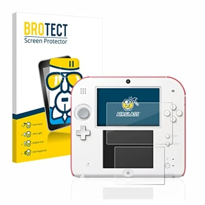 Abbildung von BROTECT Schutzglas für Nintendo 2DS Schutzfolie Panzer Folie Glas [Extrem Kratzfest 9H, Anti Fingerprint, Ultra Transparent]