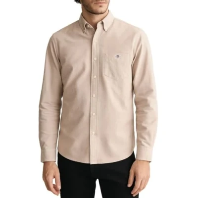 Abbildung von GANT Oxford Shirt Hemd, Herren, Größe: Small, Warm khaki