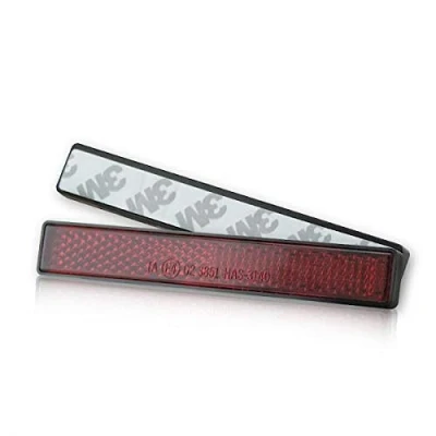 Abbildung von Reflektor Motorrad hinten rot 102,5x15mm selbstklebend Rückstrahler Katzenauge Roller Quad E geprüft