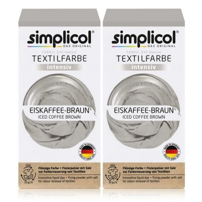 Abbildung von Simplicol Textilfarbe intensiv Eiskaffee Braun Flüssigfarbe, Fixierer