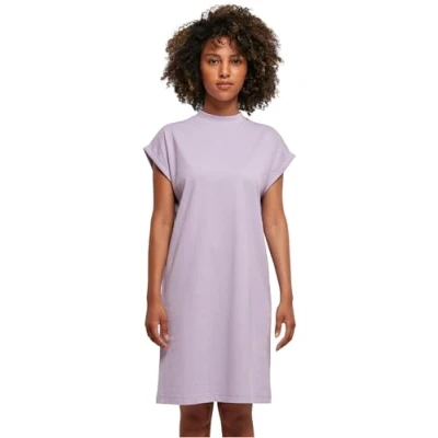Abbildung von Build Your Brand Damen Ladies Turtle Extended Shoulder Dress Kleid, Lilac, S